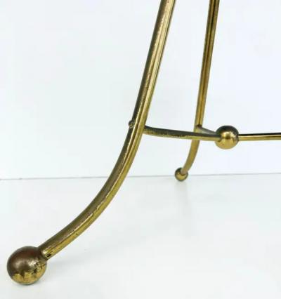 Jans of London Antique Revolving Magazine Stand in Brass and Mahogany