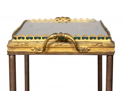 Jansen Style Chinoiserie Bronze And Iron Tray Table