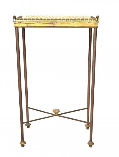 Jansen Style Chinoiserie Bronze And Iron Tray Table