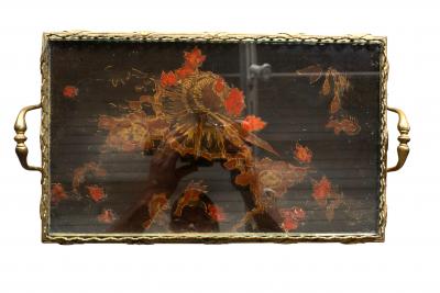 Jansen Style Chinoiserie Bronze And Iron Tray Table