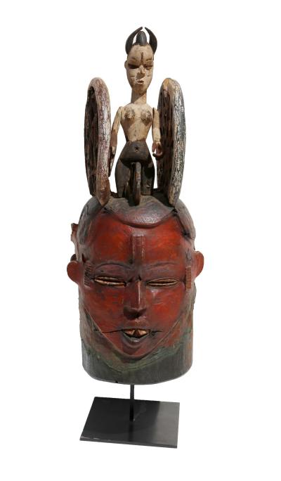 Janus Mask with Horned Figure