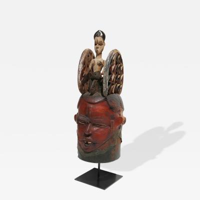 Janus Mask with Horned Figure