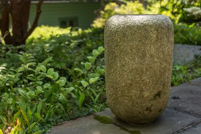 Japanese 17th Century Hand Washing Bowl Garden Sculpture