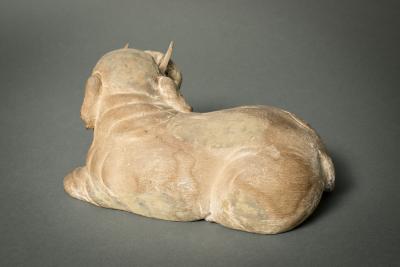 Japanese 18th Century Wood Carving of a White Elephant