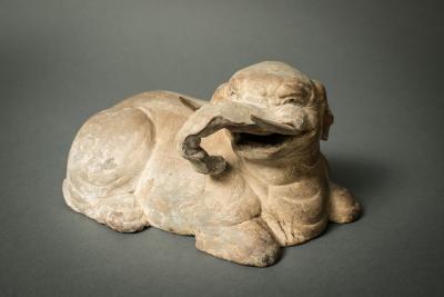 Japanese 18th Century Wood Carving of a White Elephant