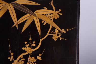 Japanese 19th Century Lacquer Letter Box With Gold Makie