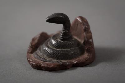 Japanese Antique Bronze Seal in the Shape of a Snake