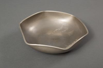 Japanese Antique Faceted Pewter Bowl