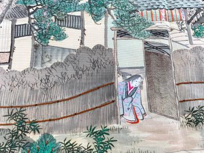 Japanese Antique Fukusa Textile Art Meiji Period