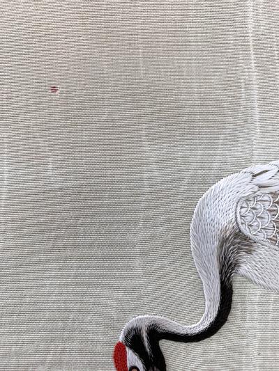 Japanese Antique Fusuka Textile Art Meiji Period