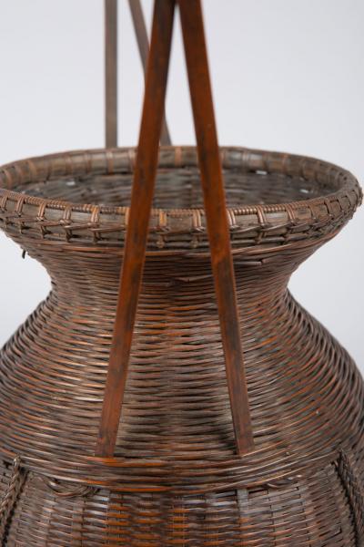 Japanese Antique Ikebana Flower Arranging Basket 