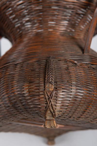 Japanese Antique Ikebana Flower Arranging Basket 