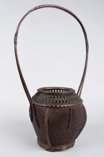 Japanese Antique Ikebana Flower Arranging Basket 