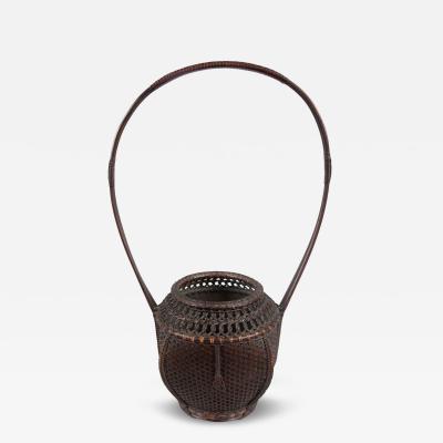 Japanese Antique Ikebana Flower Arranging Basket 