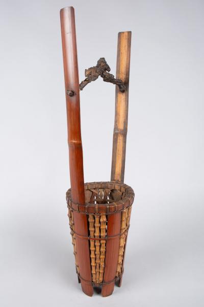 Japanese Antique Ikebana Flower Arranging Basket 