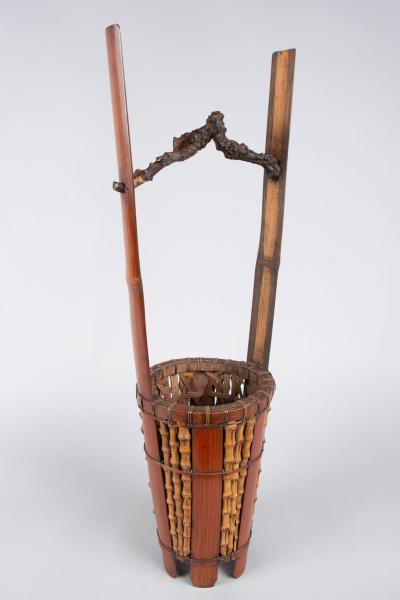 Japanese Antique Ikebana Flower Arranging Basket 