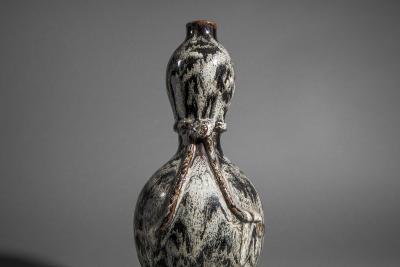 Japanese Antique Shigaraki Gourd Shaped Vase