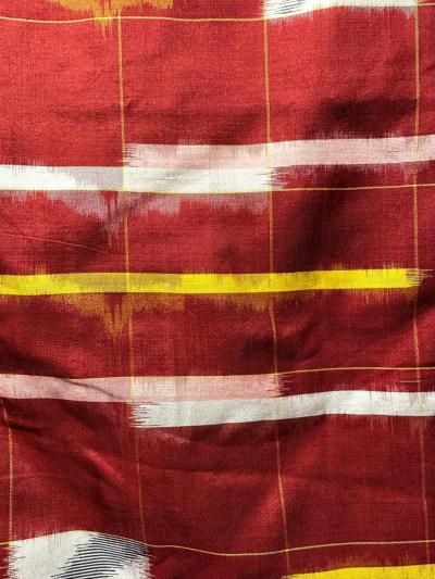 Japanese Art Deco Ikat Silk Meisen Kimono