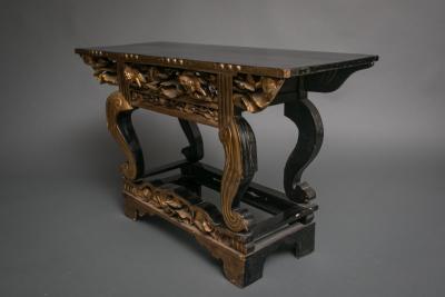 Japanese Black Lacquer Alter Table