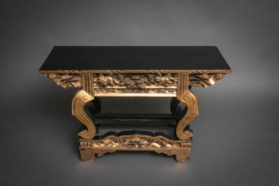 Japanese Black Lacquer Alter Table