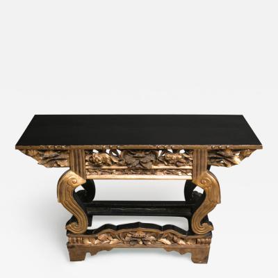 Japanese Black Lacquer Alter Table