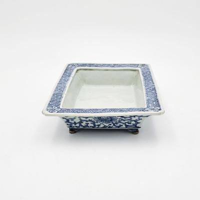 Japanese Blue and White Ikebana Container circa 1920