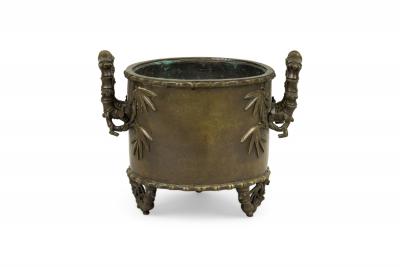 Japanese Bronze Bamboo Handle Jardiniere