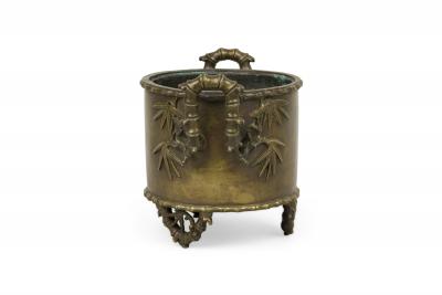 Japanese Bronze Bamboo Handle Jardiniere