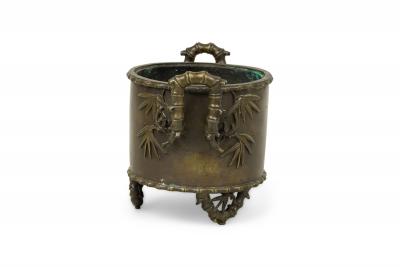 Japanese Bronze Bamboo Handle Jardiniere