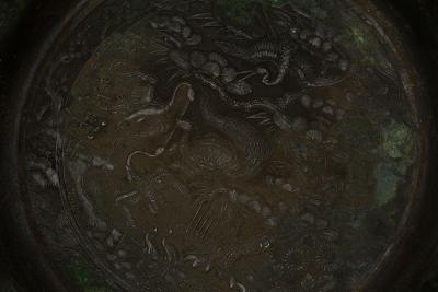 Japanese Bronze Bamboo Relief Jardiniere