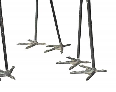 Japanese Bronze Cranes Set of Three
