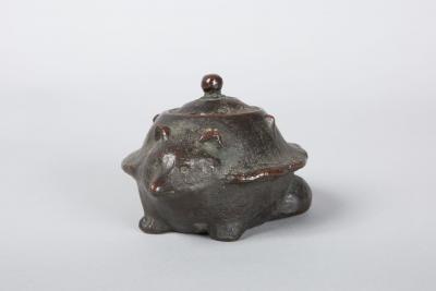 Japanese Bronze Koro Incense Burner in the Form of a Badger