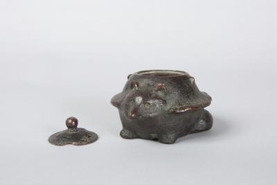 Japanese Bronze Koro Incense Burner in the Form of a Badger