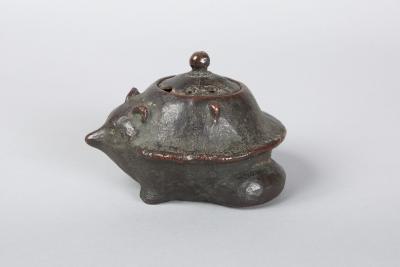 Japanese Bronze Koro Incense Burner in the Form of a Badger