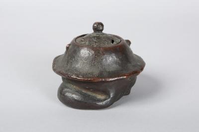 Japanese Bronze Koro Incense Burner in the Form of a Badger