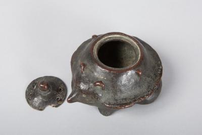 Japanese Bronze Koro Incense Burner in the Form of a Badger