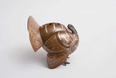 Japanese Bronze Koro Incense Burner in the Shape of a Turkey