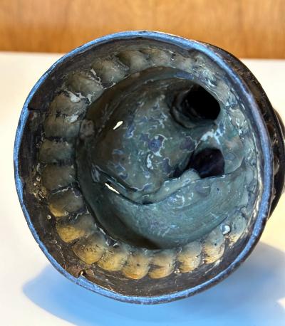 Japanese Bronze Statue Nyoirin Kannon on Lotus Throne