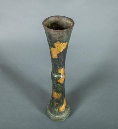 Japanese Bronze Trumpet Vase for Flower Arranging
