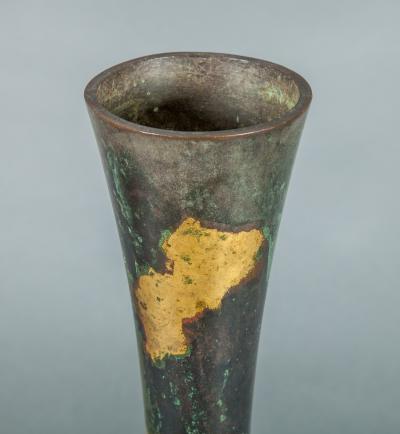 Japanese Bronze Trumpet Vase for Flower Arranging