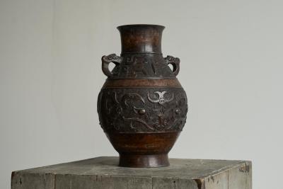 Japanese Bronze Vase Early 20th Century