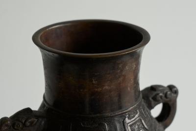 Japanese Bronze Vase Early 20th Century