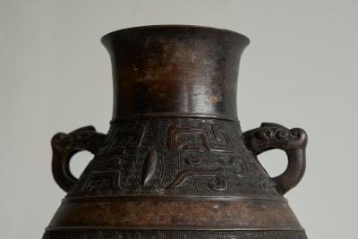 Japanese Bronze Vase Early 20th Century
