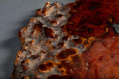Japanese Burl Slab as an offering platform