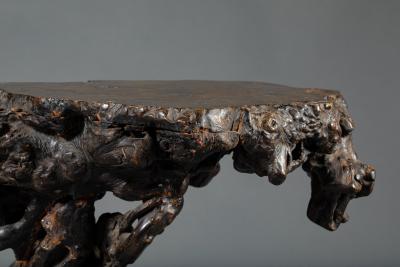 Japanese Burl Wood Stand