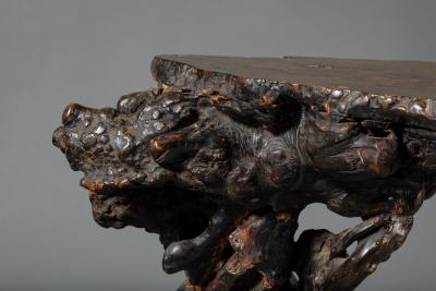Japanese Burl Wood Stand