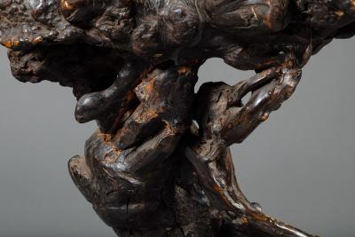 Japanese Burl Wood Stand