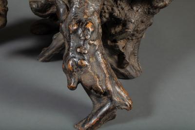 Japanese Burl Wood Stand