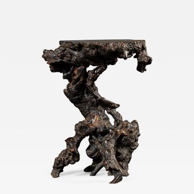 Japanese Burl Wood Stand