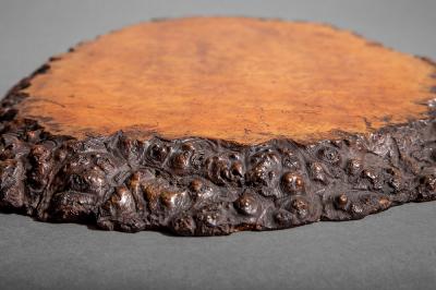 Japanese Burl Wood Tray